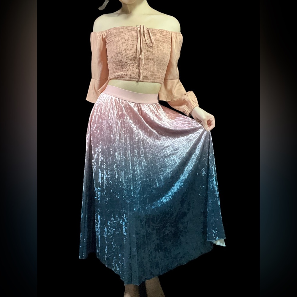 Blue Pink Ombré Skirt